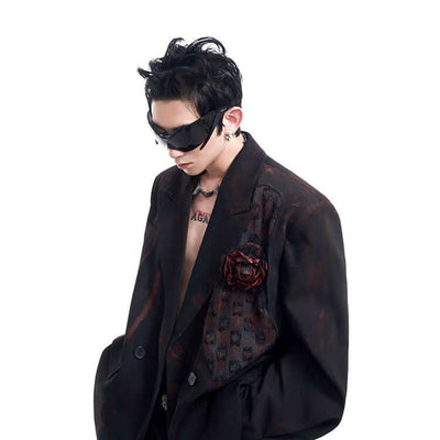 Handmade Doodle Jacket Men's Autumn And Winter Night Show High-grade Suit eprolo
