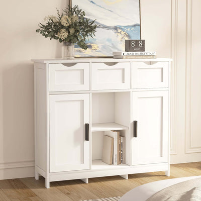 Cabinets With Drawers And Shelves, Living Room, Bedroom, Bathroom Decor Cabinets Furniture Home Decor - White eprolo