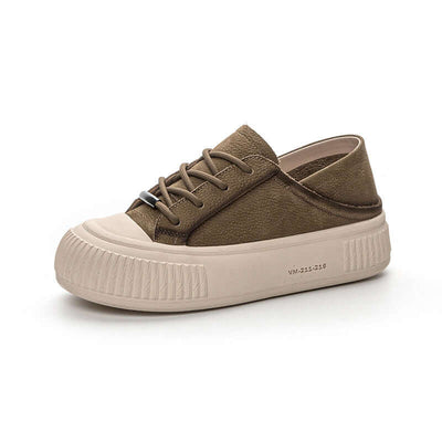 Female Cowhide Platform Soft Bottom Casual Shoes eprolo
