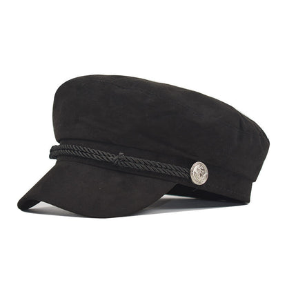 Vintage deerskin velvet octagonal hats eprolo