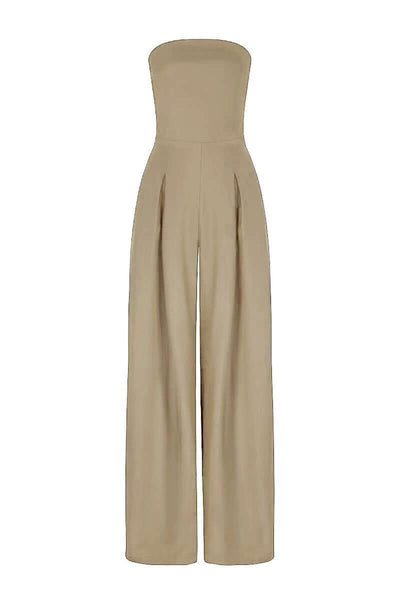 Loose Tube-top Jumpsuit Ins Fashion Backless Wide Leg Long Pants Overalls Women's Clothing eprolo