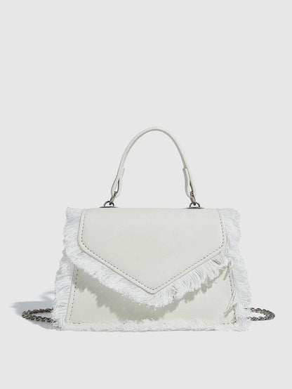 Retro Tassel Bag Denim Blue Mini Crossbody Bag eprolo