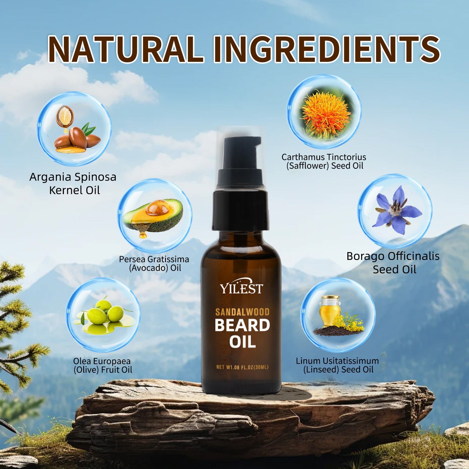 Men's Beard Care 30ml Growth Facial Cleaning eprolo