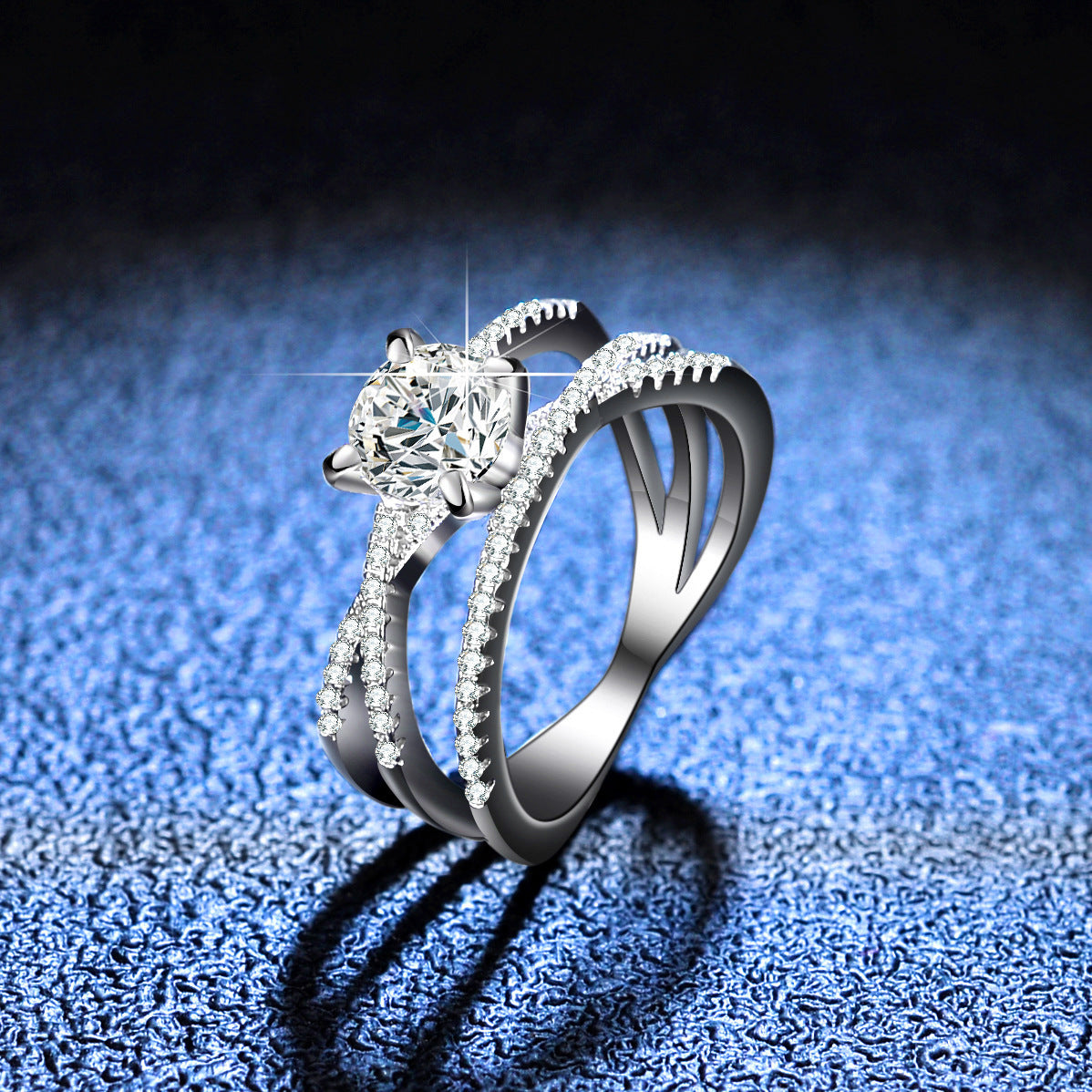 S925 Sterling Silver Moissanite Ring Women eprolo