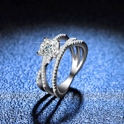 S925 Sterling Silver Moissanite Ring Women eprolo