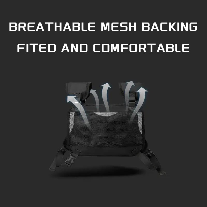 Outdoor Cycling, Sports, Fitness, Running Vest, Chest Bag, Adjustable Reflective Mesh Pocket, Breathable Chest Bag, Suitable For Running, Cycling, Outdoor Mountaineering, Traveling eprolo