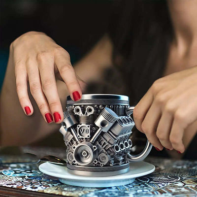 3D Engines - designed Stainless Steel Mug. Ideal for coffee/beer, a fun home & office drinking accessory. eprolo
