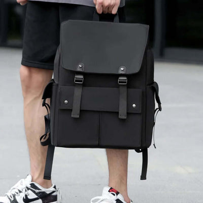 PU Leather Multi-Pockets Adjustable Strap Backpack Bag eprolo