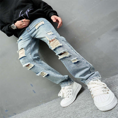 Retro Casual High Street Wide Leg Jeans eprolo