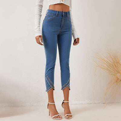 Women's Summer New High Waist Slimming Stretch Denim Dropshipman