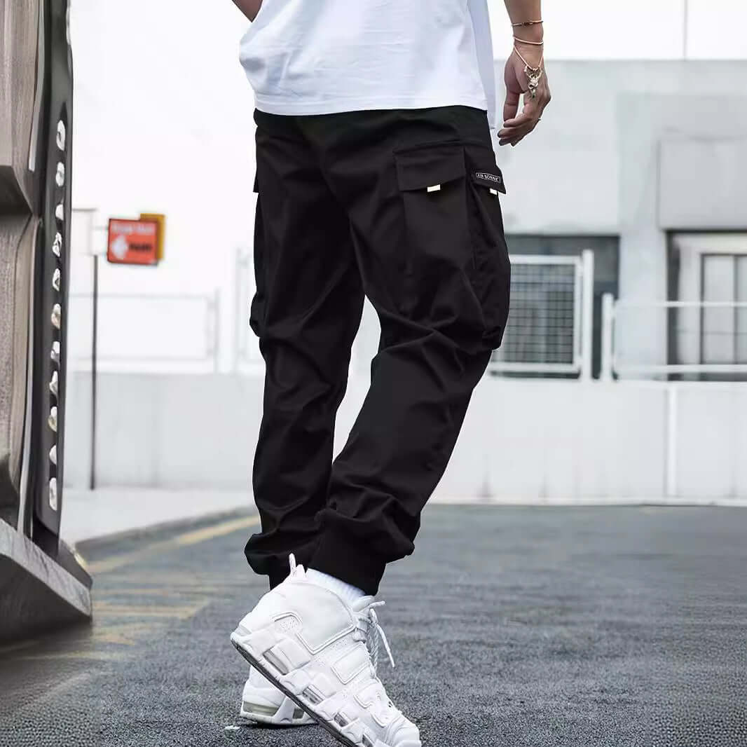 Multi-pocket Cargo Pants Men's Casual Hip-Hop Drawstring Trousers Outdoor Streetwear Sports Pant eprolo