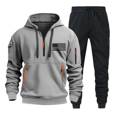 Autumn And Winter Sweater Hoodie Zipper Multi-pocket Pullover Sports Casual Suit eprolo