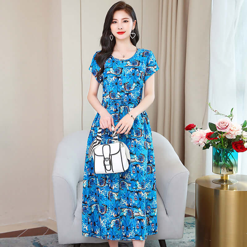 Women's Fashion Casual Cotton Linen Mid-length Dresses eprolo