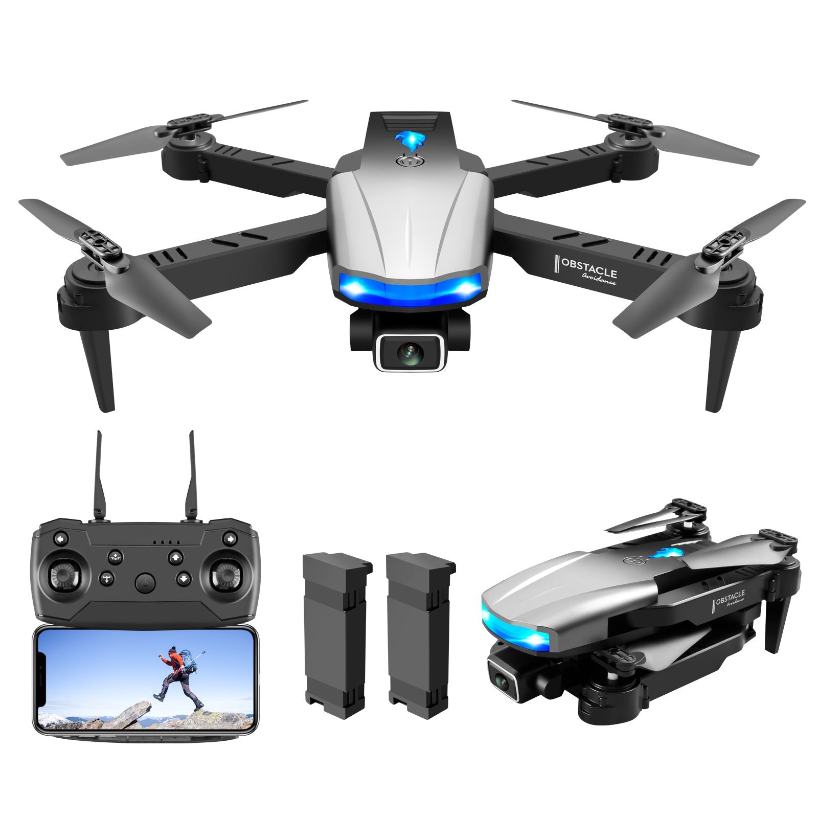 S85 Three-side Obstacle Avoidance UAV 4K Aerial Photography HD Dual Camera Four-axis eprolo