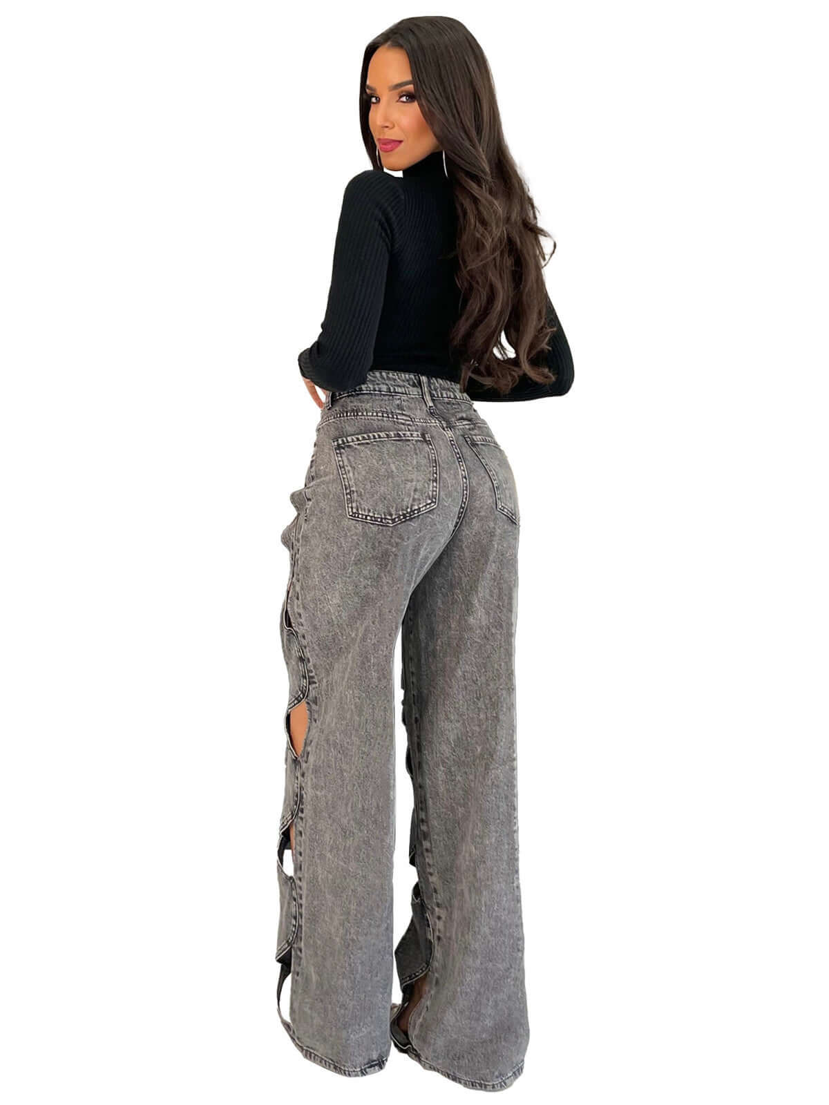 Casual Love Twist Jeans For Women Dropshipman