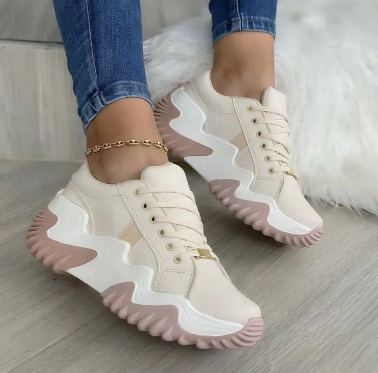 Women Shoes Lace-up Sports Sneakers eprolo
