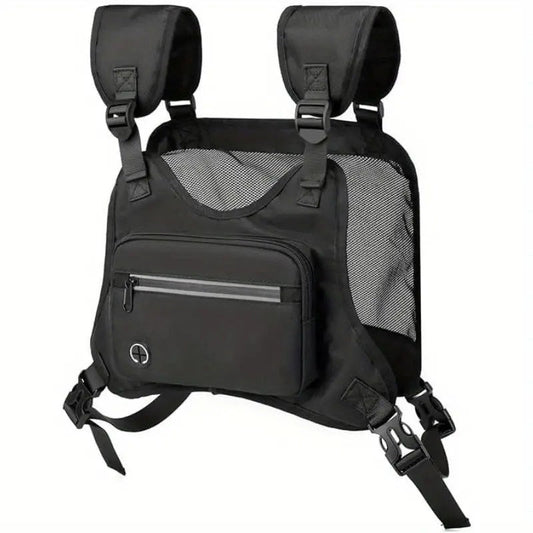 Outdoor Cycling, Sports, Fitness, Running Vest, Chest Bag, Adjustable Reflective Mesh Pocket, Breathable Chest Bag, Suitable For Running, Cycling, Outdoor Mountaineering, Traveling eprolo