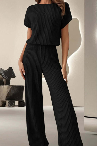 Round Neck Short Sleeve Jumpsuit eprolo