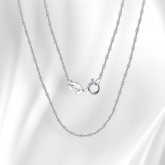 S925 Silver Necklace Water Wave All-match Clavicle Necklace eprolo