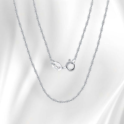 S925 Silver Necklace Water Wave All-match Clavicle Necklace eprolo