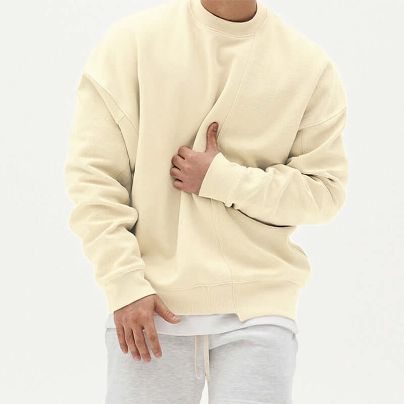 Pullover Round Neck Sweater Loose Men Clothes Astrazona