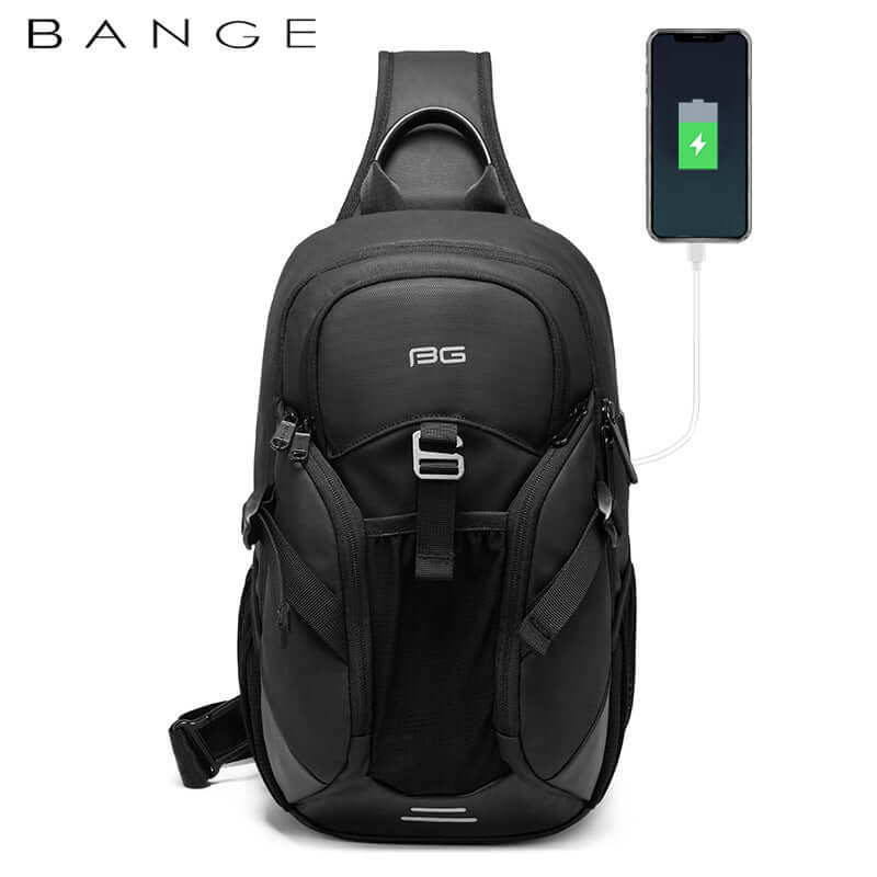 New Men's Summer Chest Bag Fashion Trend Atmospheric Business Messenger Bag All-Match USB Shoulder Bag eprolo