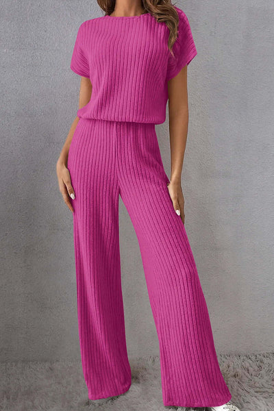 Round Neck Short Sleeve Jumpsuit eprolo