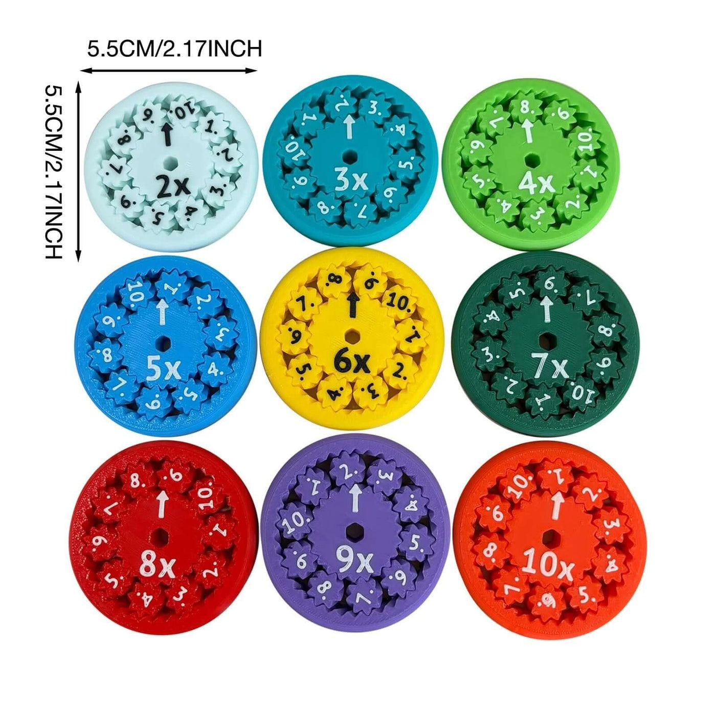 MATH FIDGET SPINNERS 9-piece math fidget spinner teaching enlightenment toy eprolo