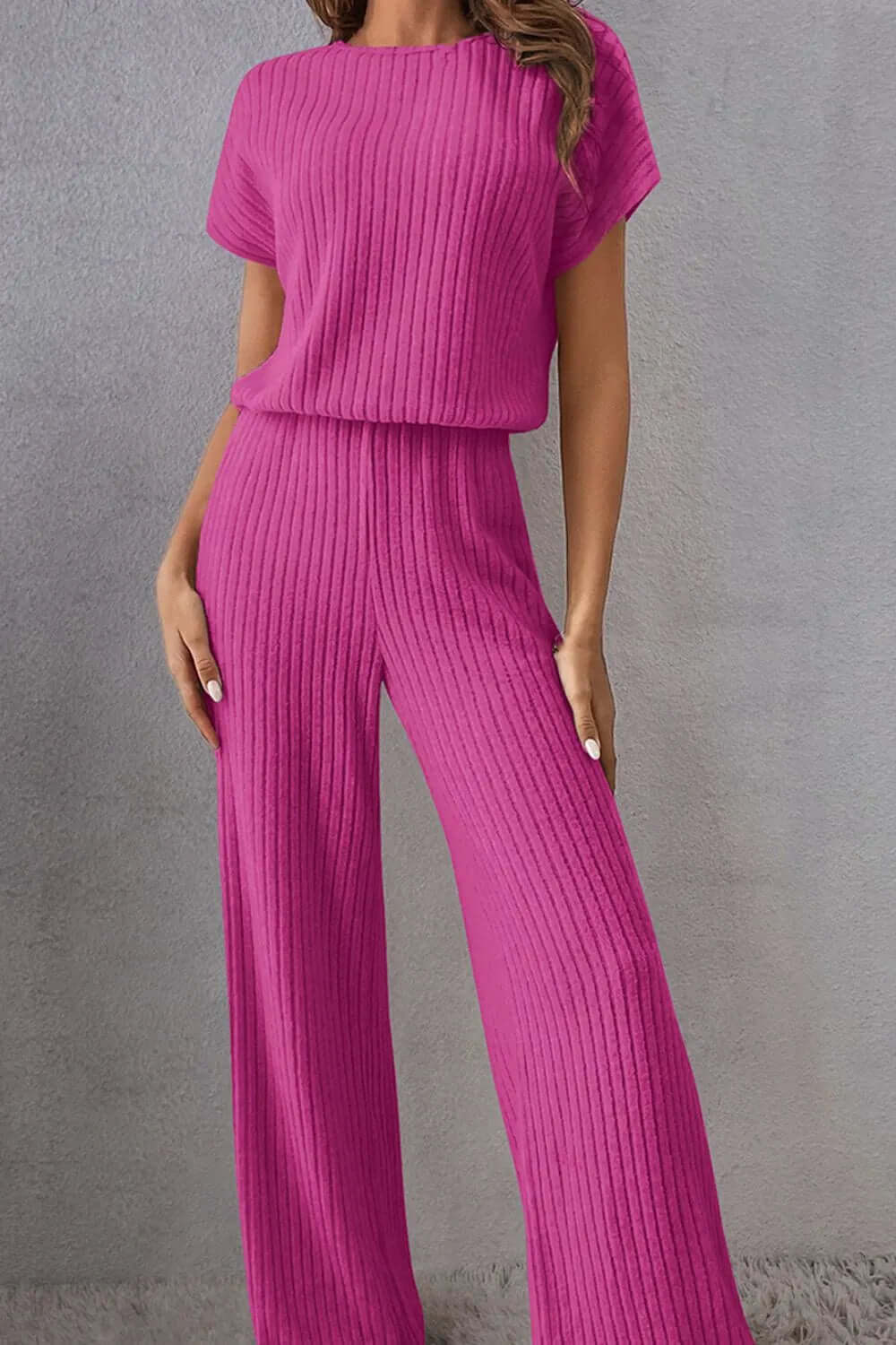 Round Neck Short Sleeve Jumpsuit eprolo