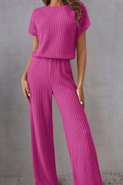 Round Neck Short Sleeve Jumpsuit eprolo