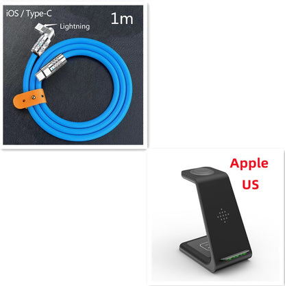 3 In 1 Fast Charging Station Wireless Charger Stand Wireless Quick Charge Dock For Phone Holder eprolo
