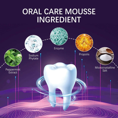 Tooth Cleaning Mousse, Anti-Decay Clean Teeth Tartar Breath Fresh Whitening Teeth Toothpaste eprolo