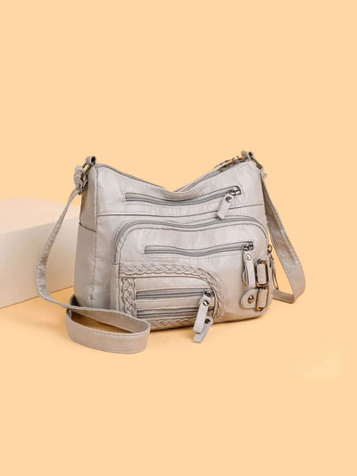 Multi Pockets PU Leather Shoulder Bag eprolo
