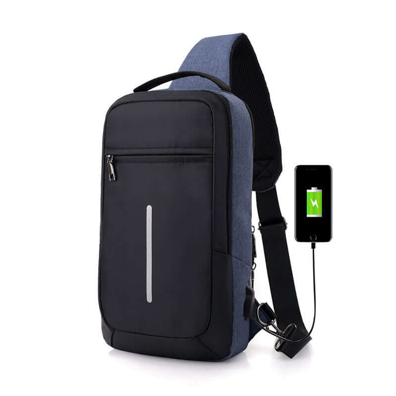 Anti-theft USB charging chest bag with you eprolo