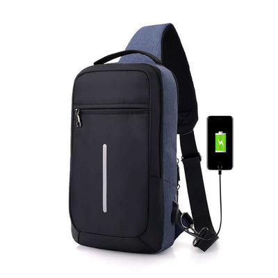 Anti-theft USB charging chest bag with you eprolo