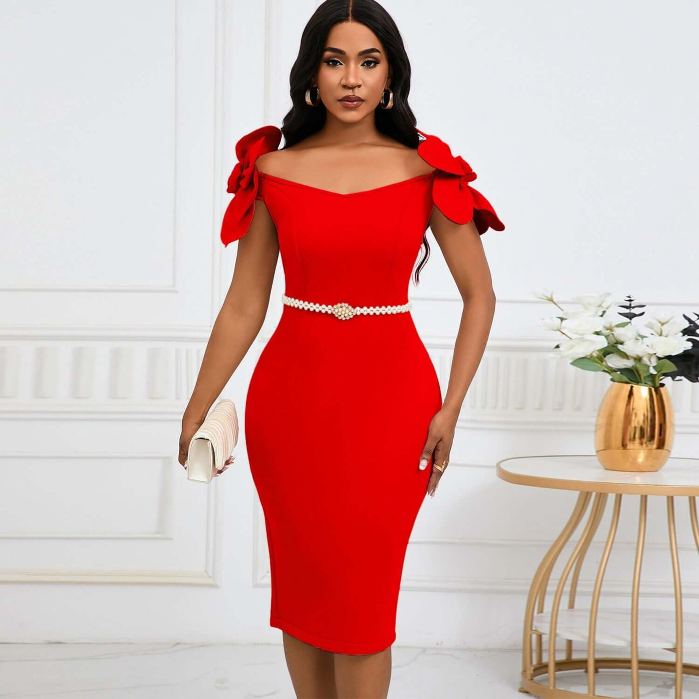 Women's Three-dimensional Floral Elegant Dress eprolo