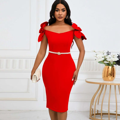 Women's Three-dimensional Floral Elegant Dress eprolo