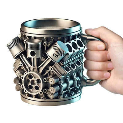 3D Engines - designed Stainless Steel Mug. Ideal for coffee/beer, a fun home & office drinking accessory. eprolo