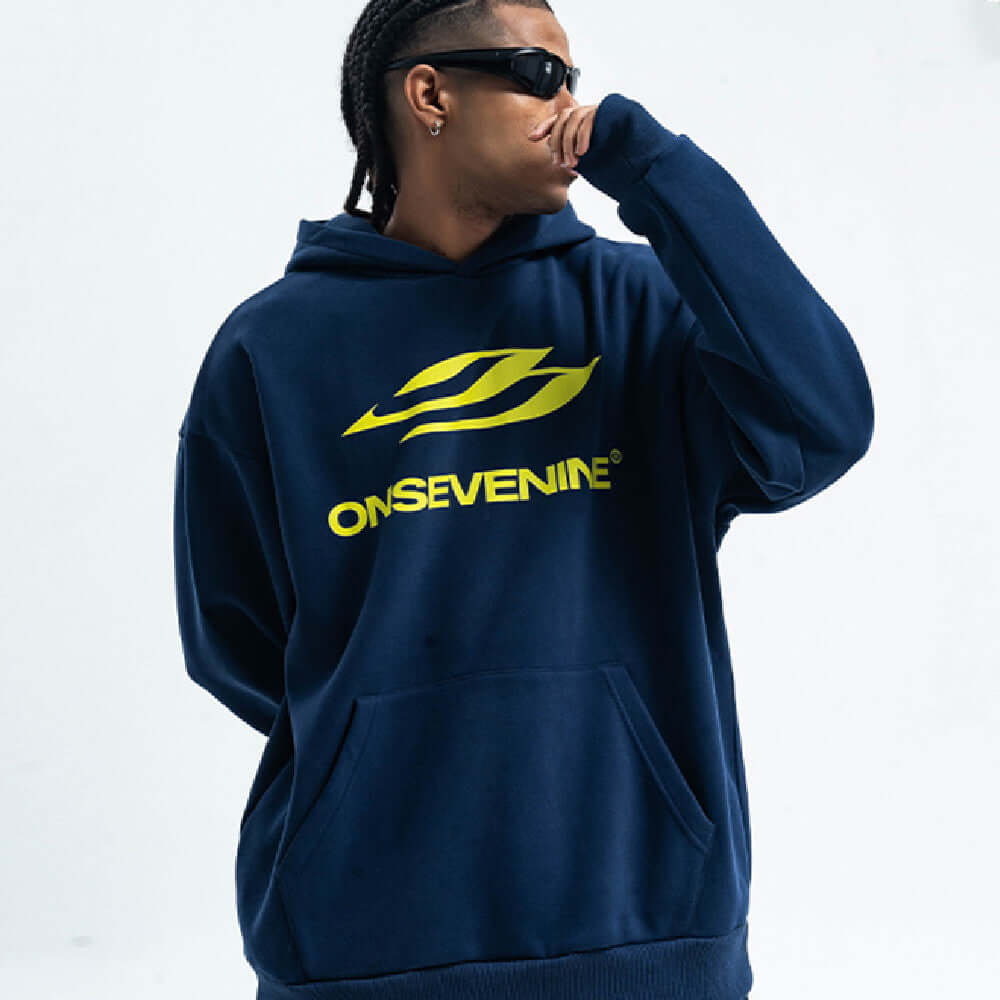 Composite Fleece-lined Printed Hoodie Casual Top eprolo