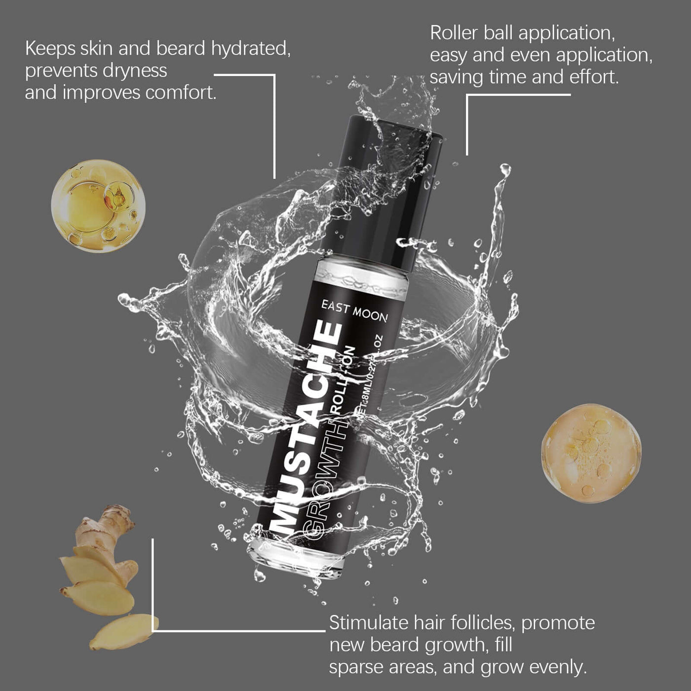 Men's Beard Care Ball, Men's Nourishing Thick Beard And Strong Root Beard Care Solution eprolo