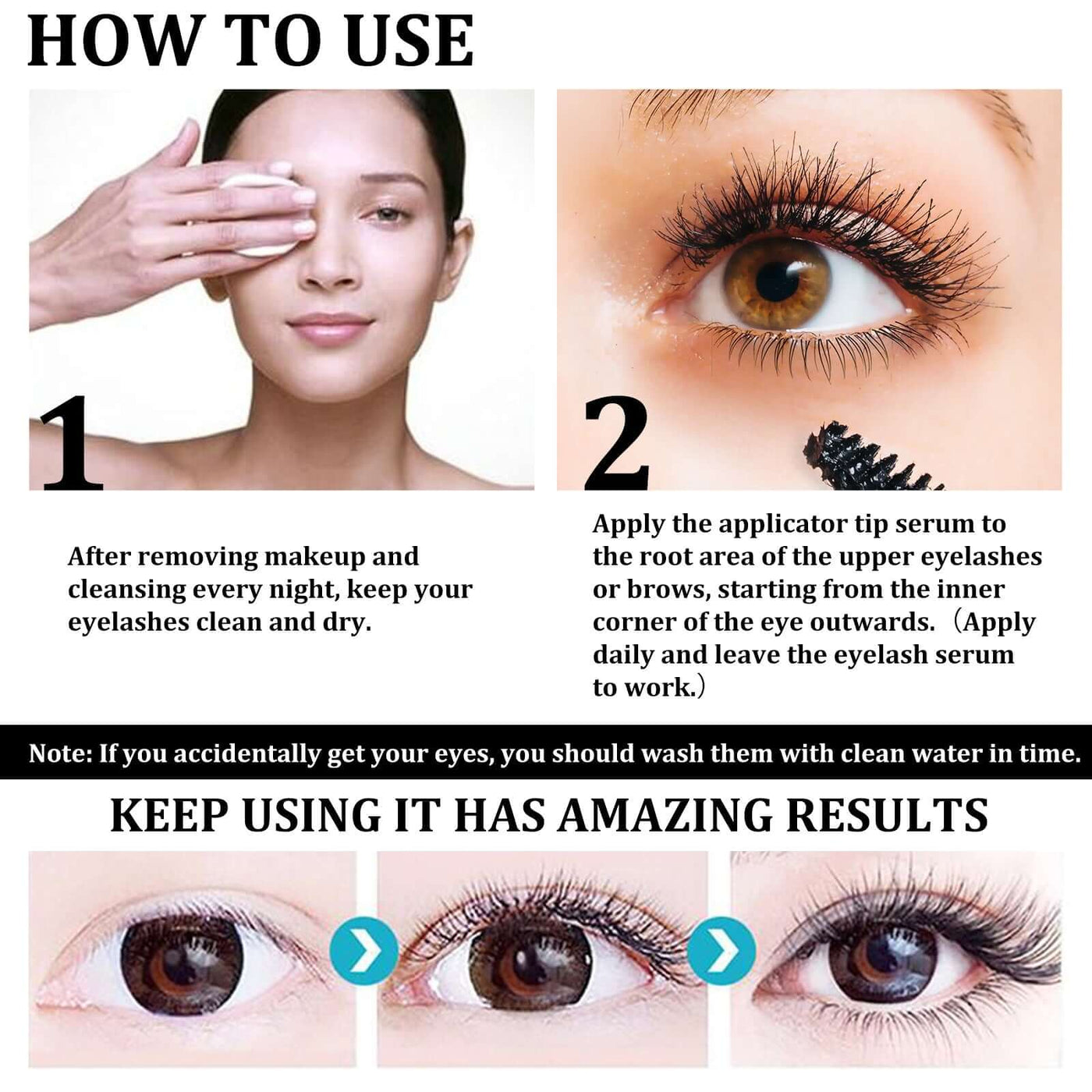 Castor Oil Mascara Daily Natural Eyelash Curl & Curl Beauty Gentle Moisturizing Treatment eprolo