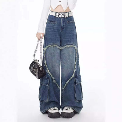 American Street Washed Tie-dyed Jeans Women Dropshipman