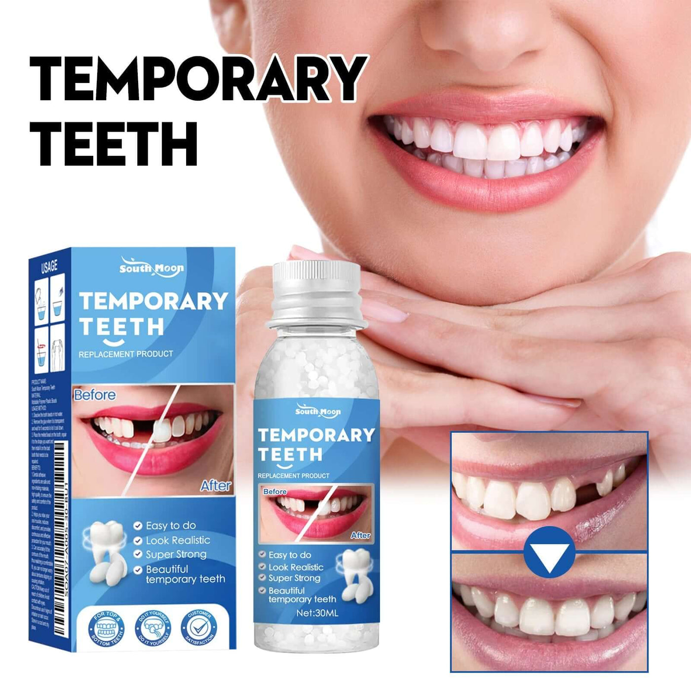 Solid Dental Glue Modification Teeth Temporary Filling Holes Filling Glue Prosthetic Dental Glue eprolo