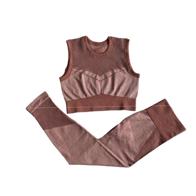 Carry buttock shark knitted seamless hollow out vest fitness eprolo