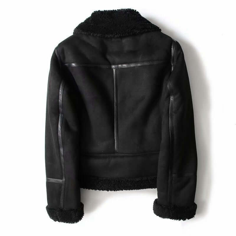 WInter Lapel Jacket Suede Lamb Wool Warm Coat Motorcycle Clothing Women Outwears eprolo