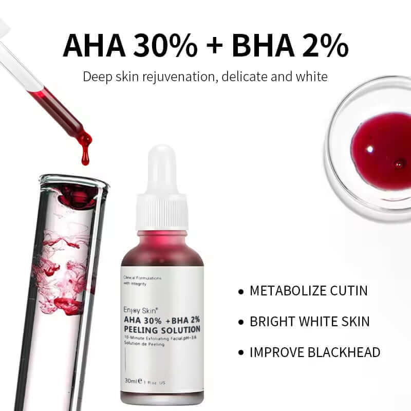Hot Sell Natural Organic AHA 30% BHA 2% Serum Deep Peeling Exfoliating Solution Skin Facial Serum eprolo