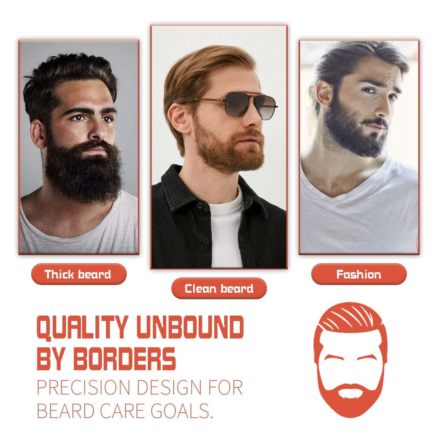 Beard Bushy Roller, Strong Root Moistens Soft Light For Men Nourishing Bushy Growing Beard Comb eprolo