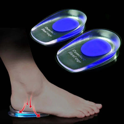 1pair Soft Silicone Gel Lnsoles Men Women TransparentRelieve Foot Pain Heel Lnsoles Foot Massager CareShoe Pad Foot Care Tool eprolo