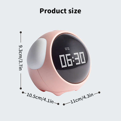Cute Cartoon Digital Alarm Clock with Light and Emotion Function for Kids eprolo