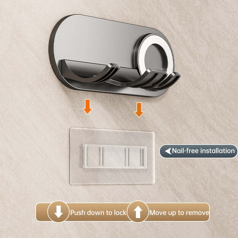 No - drill Magnetic Hair Dryer Wall Mount. Synthetic plastic, for Dyson/Leihen/Kexi. Colors: gray & white eprolo